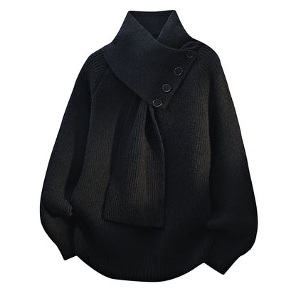 Pull Col Écharpe Intégré