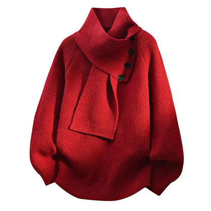 Pull Col Écharpe Intégré