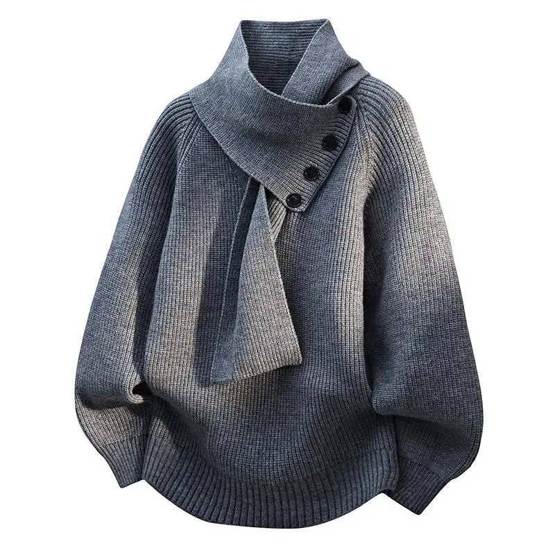 Pull Col Écharpe Intégré