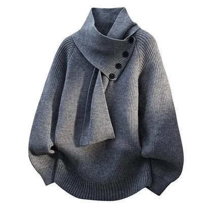 Pull Col Écharpe Intégré