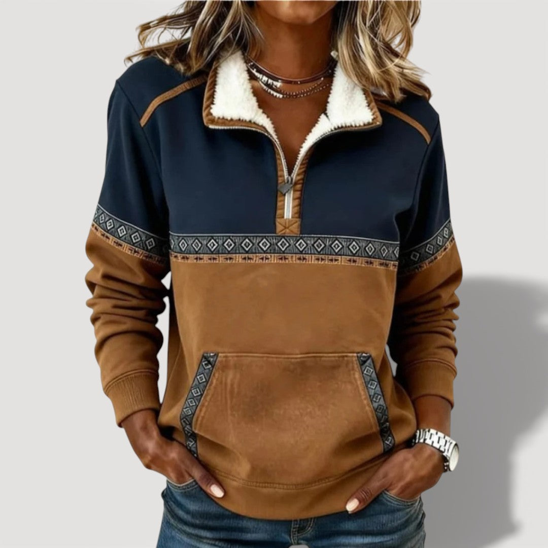 Pull Demi-Zippé Côtelé