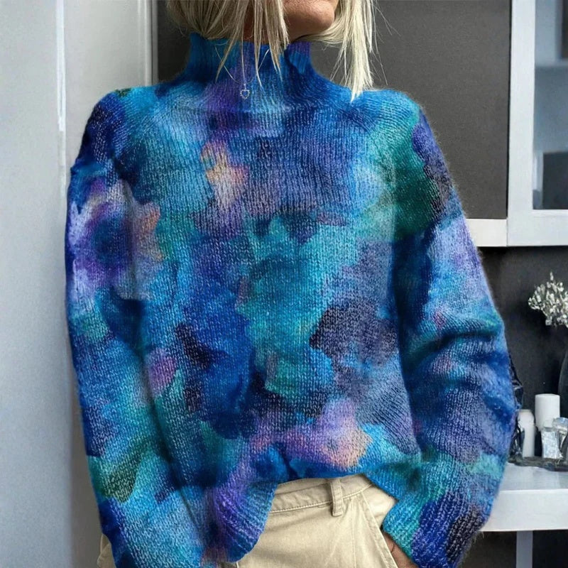 Pull Col Roulé Imprimé