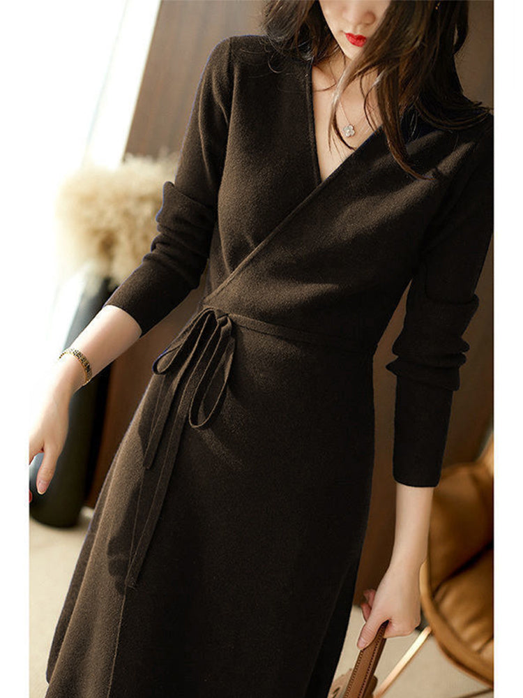 Robe Maille Col V
