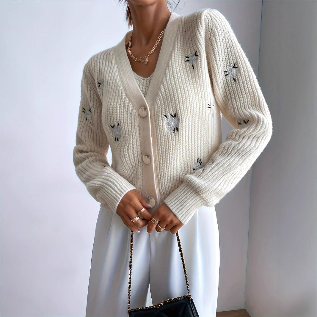 Pull & Gilet Blanc Lait