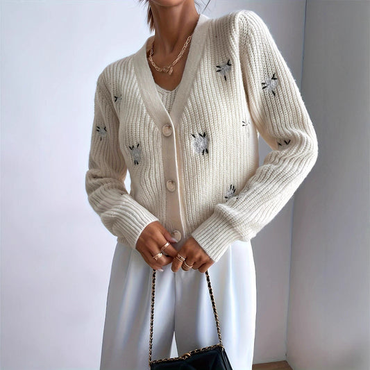 Pull & Gilet Blanc Lait