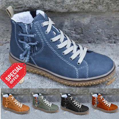 Bottines Montantes À Lacets