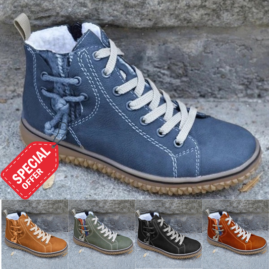 Bottines Montantes À Lacets