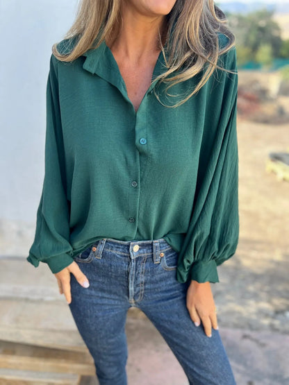 Chemise Boutons Manches Lanternes