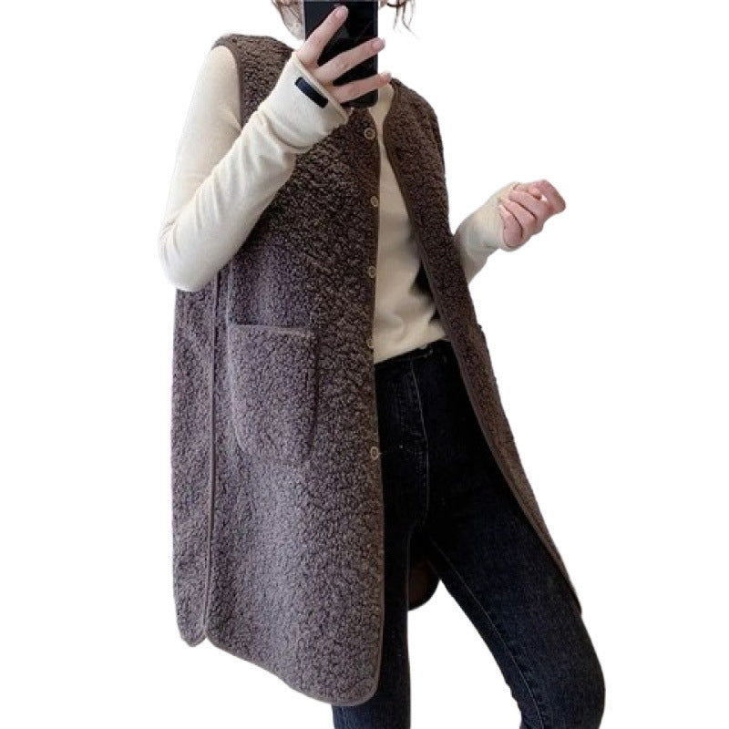 Gilet en Fourrure Style Moderne