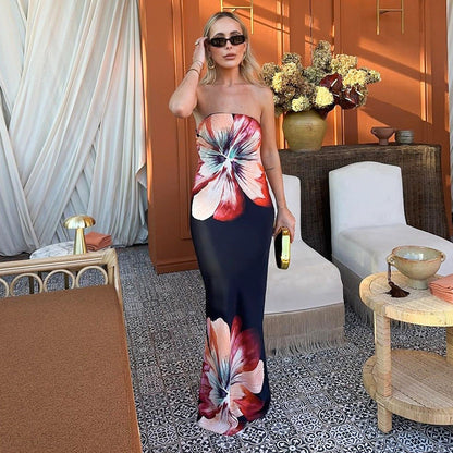 Robe Halter Fendue