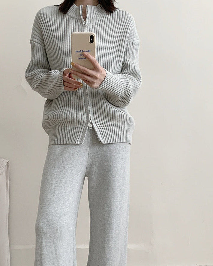 Ensemble Tricot Rayé & Pantalon