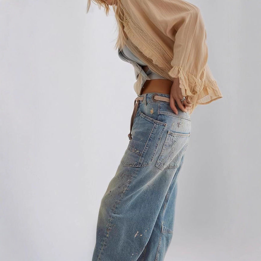 Jean Patchwork Coupe Droite