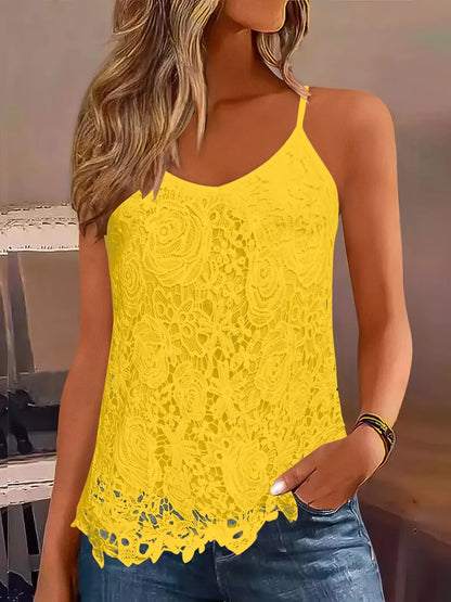 Top En Dentelle Sans Manches