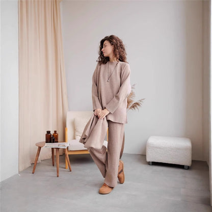 Pull Tricoté & Pantalon Large