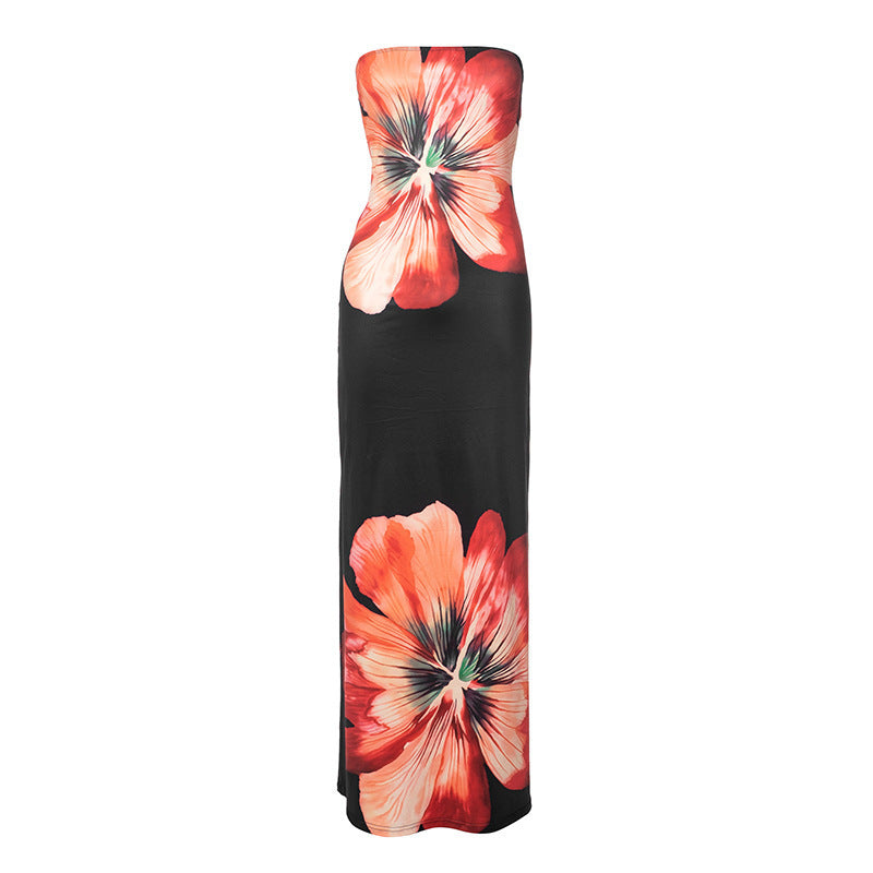 Robe Halter Fendue