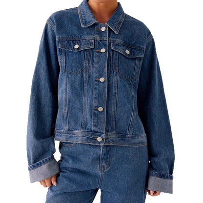 Veste Denim Col Revers