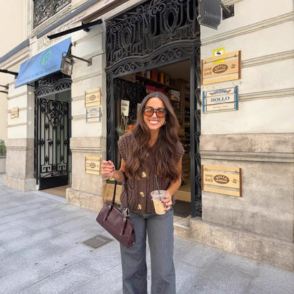 Gilet Tricoté Élégant