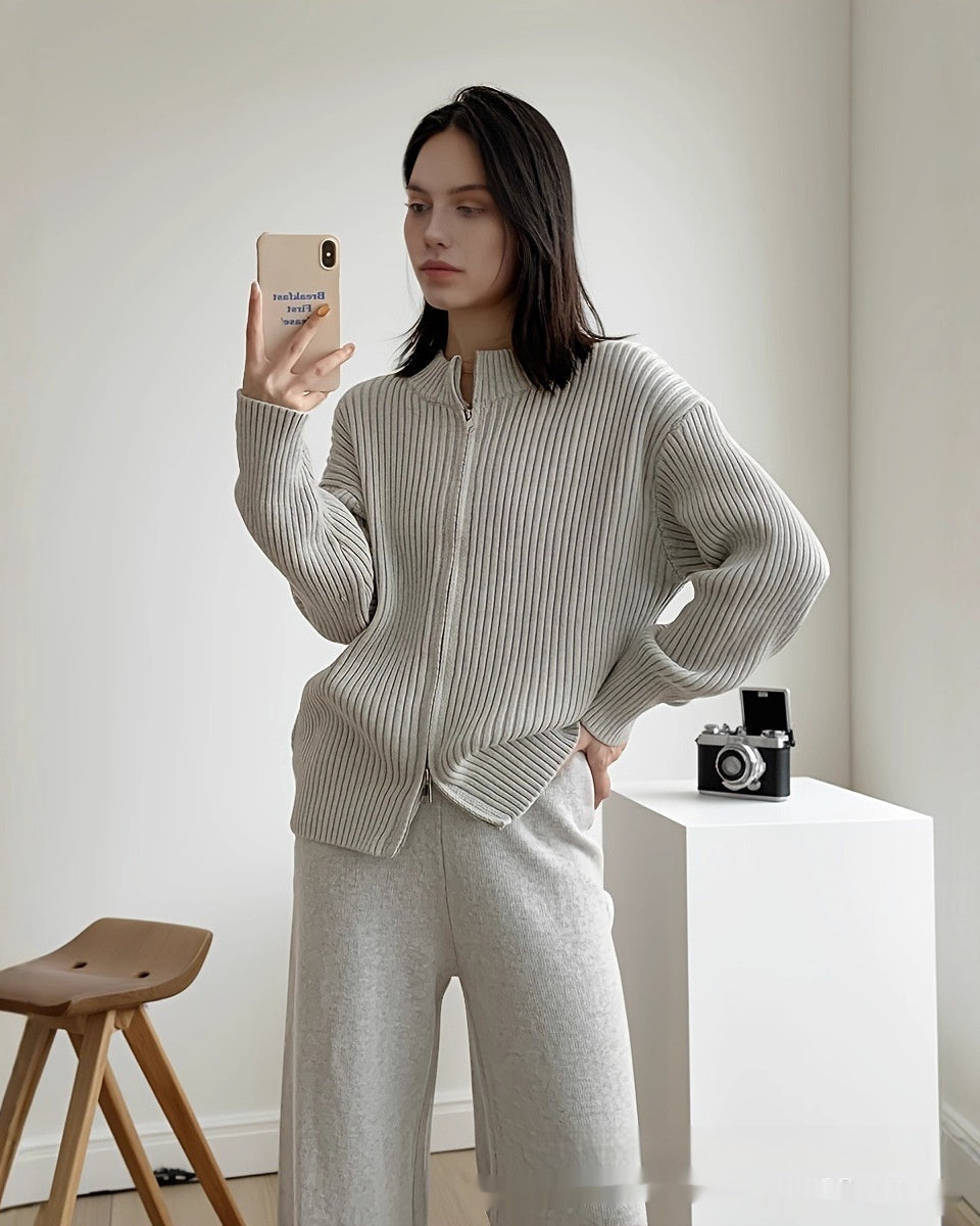 Ensemble Tricot Rayé & Pantalon