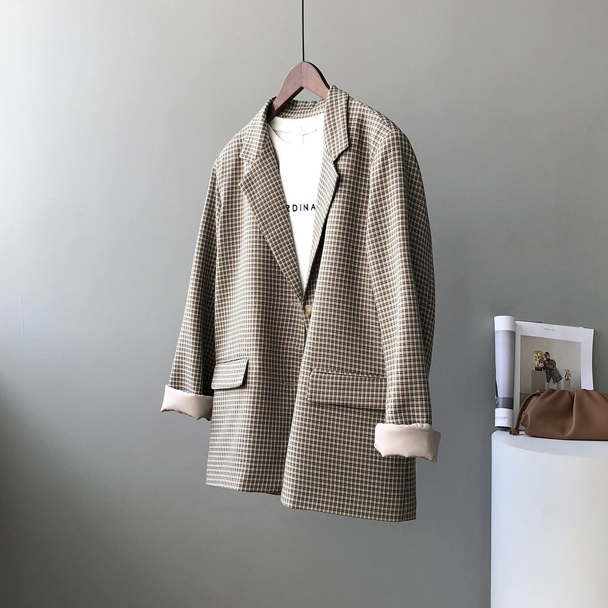 Blazer à Carreaux pour Femme