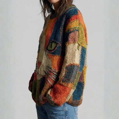 Pull Artistique Chat Mignon