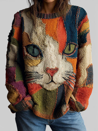 Pull Artistique Chat Mignon